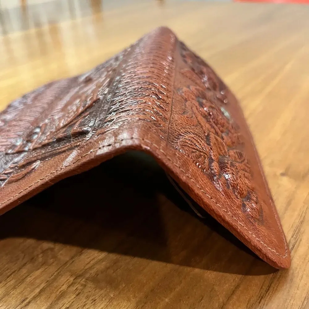 Vintage wallet tooled